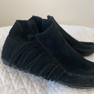 Minnetonka suede booties